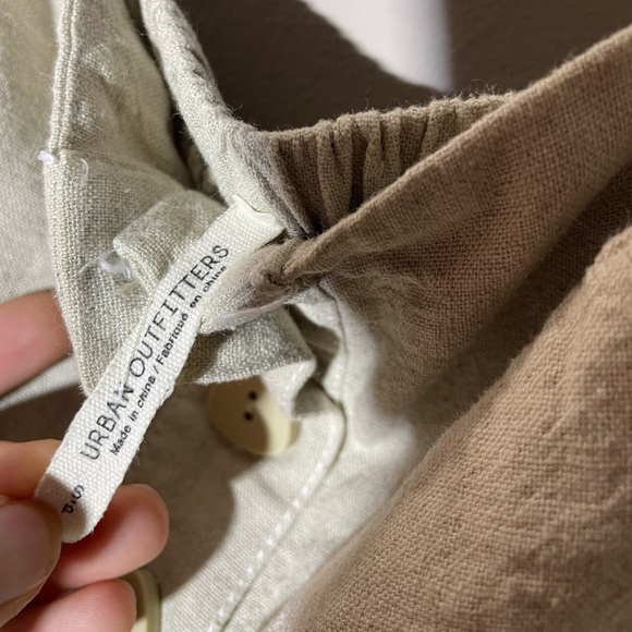 Urban Outfitters Avalon Linen Button-Front Mini Dress Size S - Picture 6 of 8
